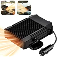 shimytop Calefactor portátil para coche- 12 V- 2 en 1- para el interior del coche- descongelador- silencioso- base…